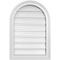 Ekena Millwork Round Top Surface Mount PVC Gable Vent: Functional, w/ 2"W x 1-1/2"P Brickmould Frame, 18"W x 26"H GVPRT18X2602SF - alternate 1